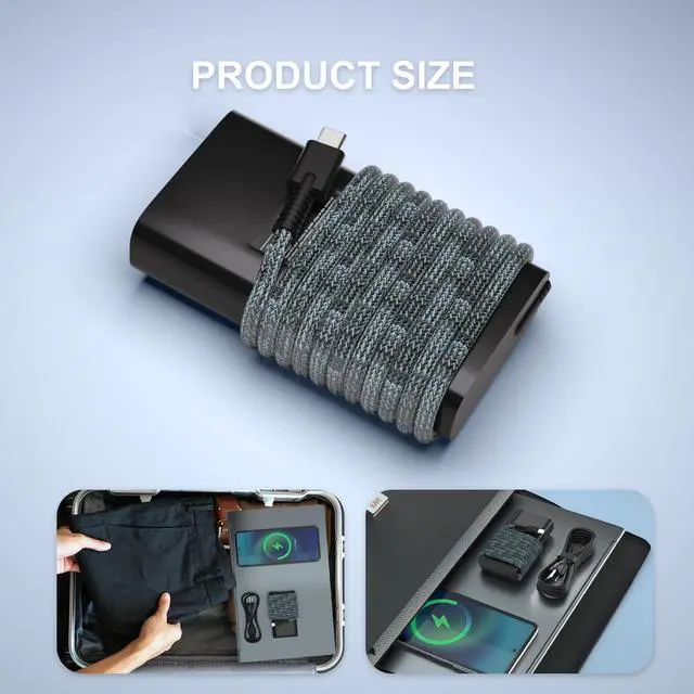 Alt view image 5 of 5 - LQM Ultra Slim 65W USB-C Fast Charger Compatible with HP OmniBook X Flip NGAI Series 14-fm 14-fk 16-as 16-ar 14-fm0008na 14-fk0006na 16-as0005na 16-ar0007na Laptop Adapter