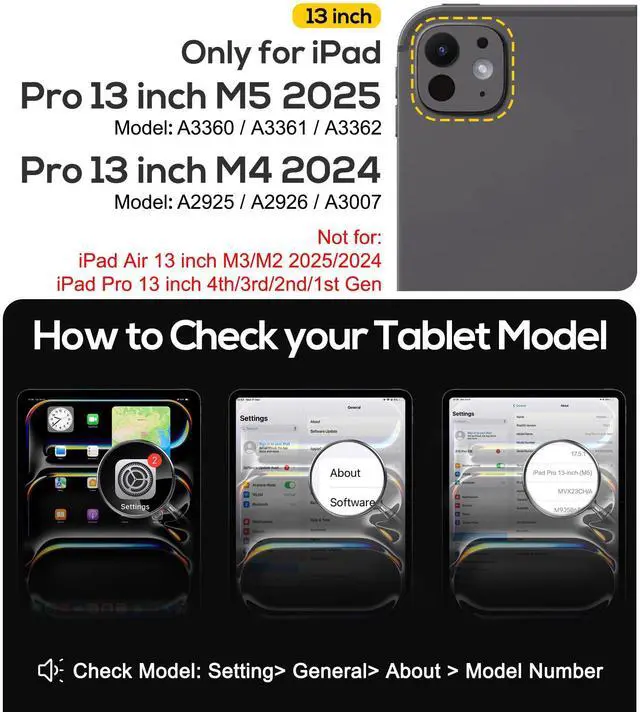 Alt view image 2 of 5 - BRAECN for iPad Pro 13 inch Case M5 2025 & M4 2024 Heavy Duty Shockproof Protective with Pencil Holder Screen Protector 360°Rotating Stand Handle & Shoulder Strap Full Body Cover Kids Friendly