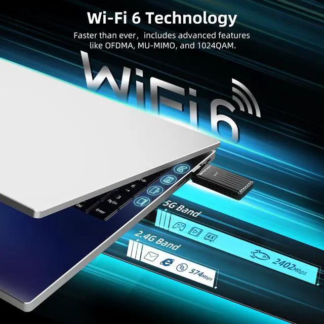 Alt view image 2 of 5 - NEWFAST WiFi 6 Adapter for Desktop PC NF-U351, AX3000 USB 3.0 WiFi Adapter for PC, Dual Band Wireless Network Adapter, MU-MIMO, OFDMA, WPA3, Supports Windows 11/10,Portable Design