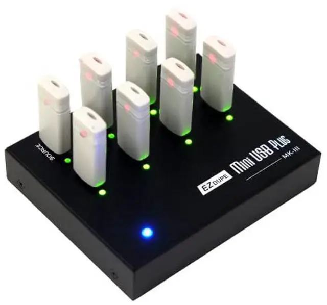 Alt view image 3 of 5 - [New Update Version] EZ DUPE 1 to 7 Mini USB Plus MK III Duplicator - Standalone USB Flash Media Thumb Drive Compact Copier (DM-FU0-8V07B)