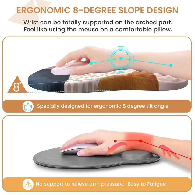 Alt view image 3 of 5 - Anyshock Large Desk Matt for Desktop, Boho Desk Mat Set, Carpal Tunnel Keyboard and Mouse Pad, Desk Mat for Keyboard and Mouse, XL Computer Mouse Pad for Desktop Laptop, Color Block Orange