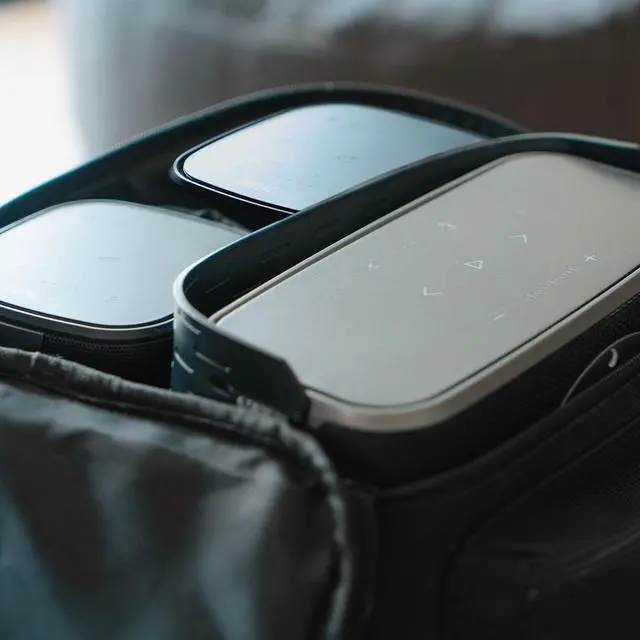 Alt view image 2 of 4 - Rocksteady Stadium Carry Bag - Fits 4 Speakers or 2 Speakers + 1 Subwoofer - Black with Carry Handle & Shoulder Strap - Accessory Pockets