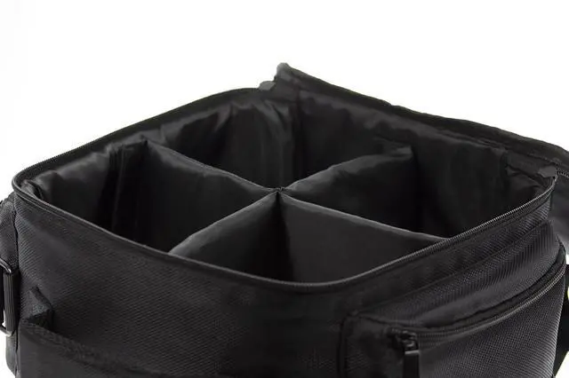 Alt view image 4 of 4 - Rocksteady Stadium Carry Bag - Fits 4 Speakers or 2 Speakers + 1 Subwoofer - Black with Carry Handle & Shoulder Strap - Accessory Pockets