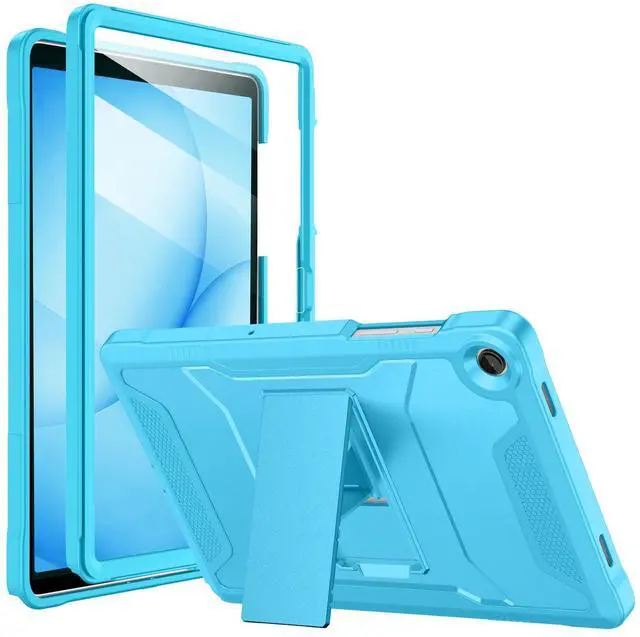 Main image of Soke Case for Samsung Galaxy Tab A11/A9 Plus, with Built-in Screen Protector and Kickstand, Rugged Full Body Protective Cover for Galaxy Tab A11+/A9+ 11 Inch Tablet [SM-X210/X216/X218],Cyan Blue