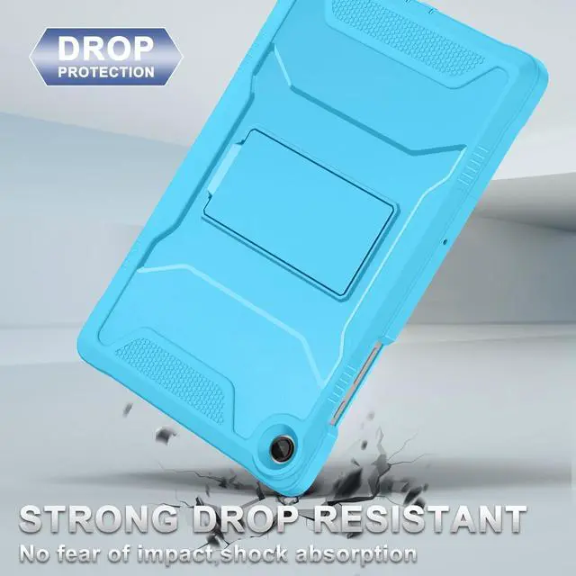 Alt view image 3 of 5 - Soke Case for Samsung Galaxy Tab A11/A9 Plus, with Built-in Screen Protector and Kickstand, Rugged Full Body Protective Cover for Galaxy Tab A11+/A9+ 11 Inch Tablet [SM-X210/X216/X218],Cyan Blue