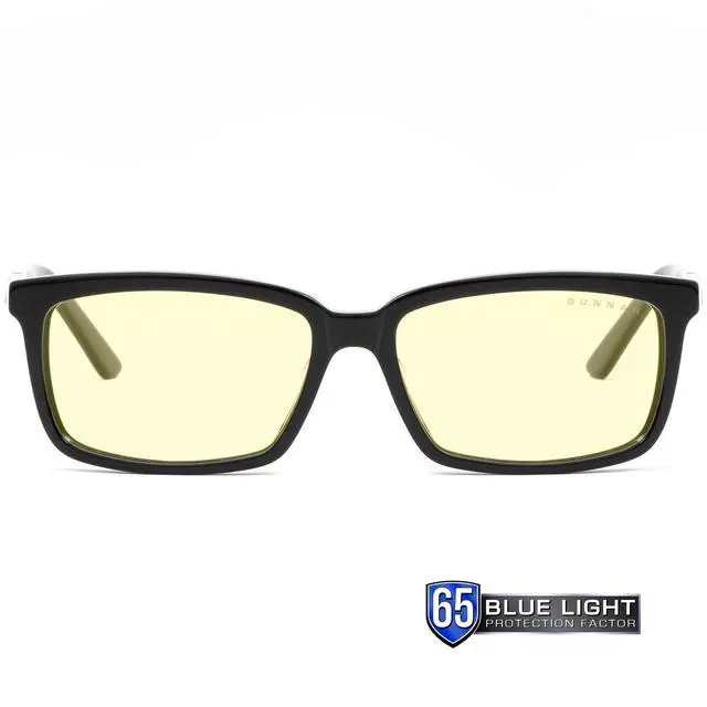 Alt view image 2 of 5 - GUNNAR Reading Glasses/Haus 1.0x Power, Amber Tint - Patented Lens, Reduce Digital Eye Strain, Block 65% of Harmful Blue Light