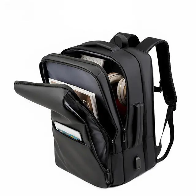 Alt view image 4 of 5 - OHiZVZV Large Capacity Personal Item Backpack, Underseat Carry On Hand Luggage, Flight Approved Cabin Bag for Business Travel and Airplane Use (Fits 15.6 Inch Laptop, Black)