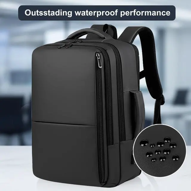 Alt view image 5 of 5 - OHiZVZV Large Capacity Personal Item Backpack, Underseat Carry On Hand Luggage, Flight Approved Cabin Bag for Business Travel and Airplane Use (Fits 15.6 Inch Laptop, Black)