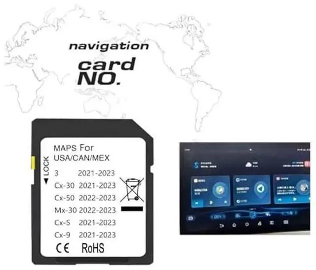 Alt view image 4 of 5 - Latest Navigation Memory Card Compatible with Maz*da 3(2021-2023), Cx5(2021-2023), Cx9(2021-2023), Cx30(2021-2023), Cx50(2022-2023), Mx30(2022-2023) (Ceypec-05)