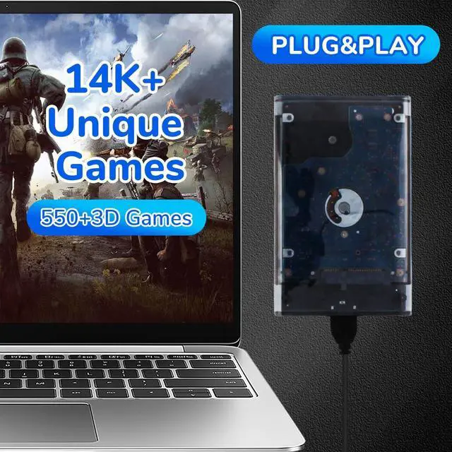 Alt view image 2 of 5 - Portable retro Game Emulator Console Batocera v40 500GB Plug & Play Game System Bulit In-14.5K+ Games 550+ 3D No Dupes 39 Systems - USB-C 3.1-200MB/S for PC/Laptop/WindowsPC