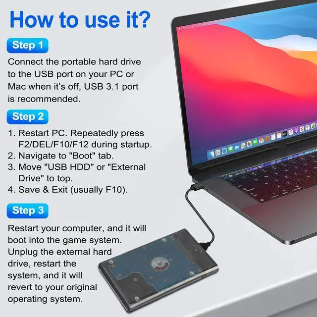 Alt view image 5 of 5 - Portable retro Game Emulator Console Batocera v40 500GB Plug & Play Game System Bulit In-14.5K+ Games 550+ 3D No Dupes 39 Systems - USB-C 3.1-200MB/S for PC/Laptop/WindowsPC