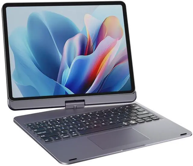 Main image of Kolude Keyboard Case for iPad Air 11 inch (M2) 2024 & iPad Pro 11 inch (1st/2nd/3rd/4th Generation) & iPad Air 4th/5th Gen 10.9 with 360° Rotatable Pencil Holder touchpad Backlit Magnetic Dark Gray