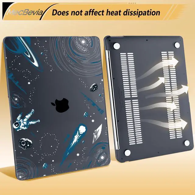 Alt view image 4 of 5 - MecBevia Compatible with MacBook Air 13.3 inch Case 2021-2018 Release A2337 M1 A2179 A1932 Touch ID, Plastic Hard Shell&Keyboard Cover&Screen Protector&Webcam Cover&Type-C Adapter, Aerospace