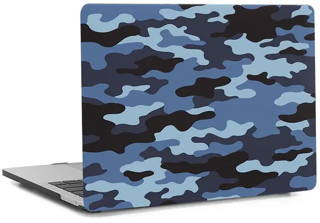 Alt view image 2 of 5 - FFBOFFC Hard Case Compatible with MacBook Pro 15 inch 2015 2014 2013 2012 Release Model A1398 with Retina Display, Plastic Hard Laptop Shell Case Cover & Keyboard Skin, Blue Camouflage