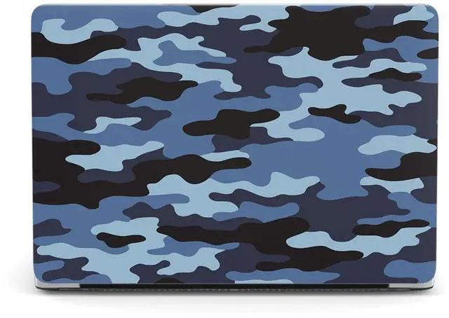 Alt view image 3 of 5 - FFBOFFC Hard Case Compatible with MacBook Pro 15 inch 2015 2014 2013 2012 Release Model A1398 with Retina Display, Plastic Hard Laptop Shell Case Cover & Keyboard Skin, Blue Camouflage