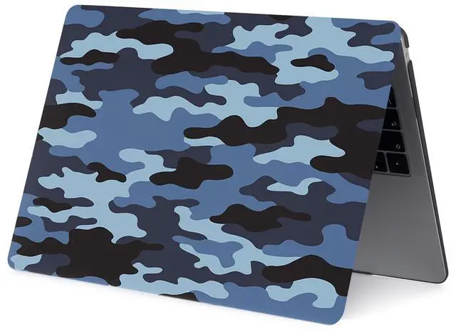 Alt view image 4 of 5 - FFBOFFC Hard Case Compatible with MacBook Pro 15 inch 2015 2014 2013 2012 Release Model A1398 with Retina Display, Plastic Hard Laptop Shell Case Cover & Keyboard Skin, Blue Camouflage