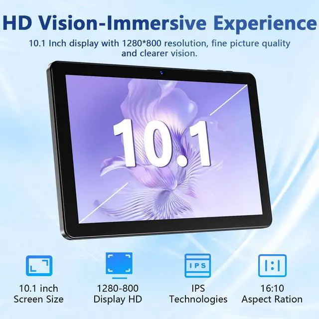 Alt view image 3 of 5 - Aobante Tablet 10 Inch, 2025 Android 15 Tablets, 18GB+128GB, 1TB Expand, Widevine L1 Compatible Octa-Core Tablet with WiFi 6, 6000mAh Battery, Dual Camera(5MP+8MP)