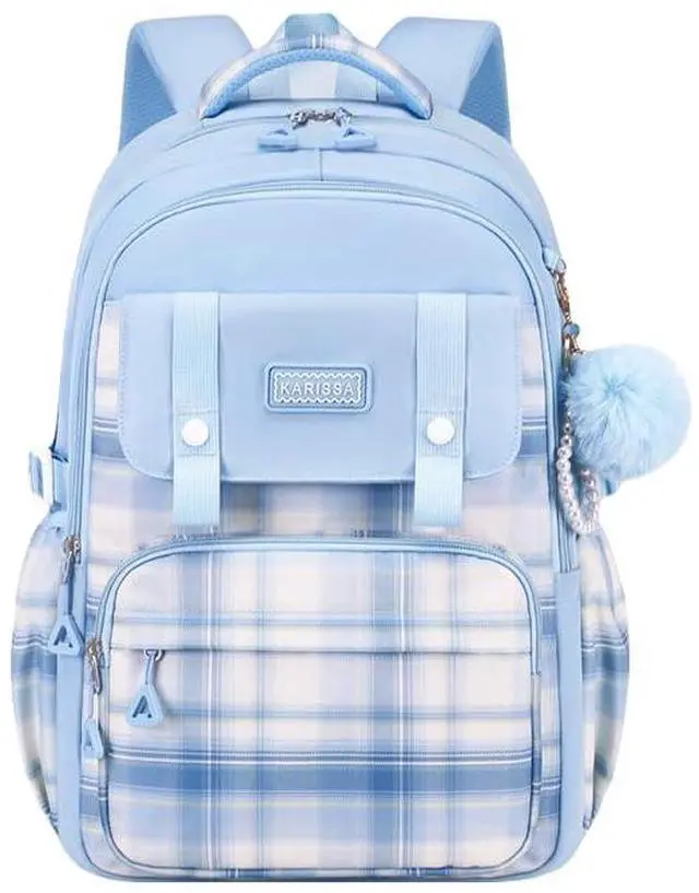 Main image of Aufona Cute Backpack for School Teen Girls, Aesthetic Laptop Backpack High Middle School Daypack Women Daily Travel Laptop Bag (Blue)