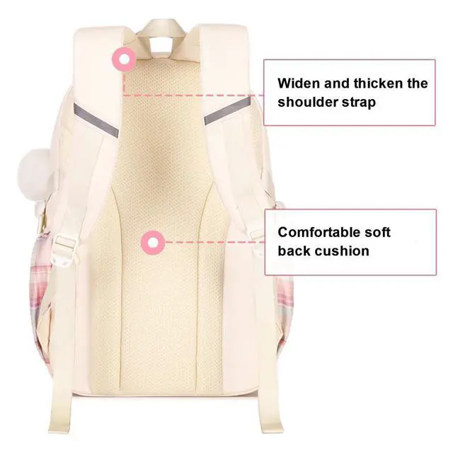 Alt view image 5 of 5 - Aufona Cute Backpack for School Teen Girls, Aesthetic Laptop Backpack High Middle School Daypack Women Daily Travel Laptop Bag (Blue)