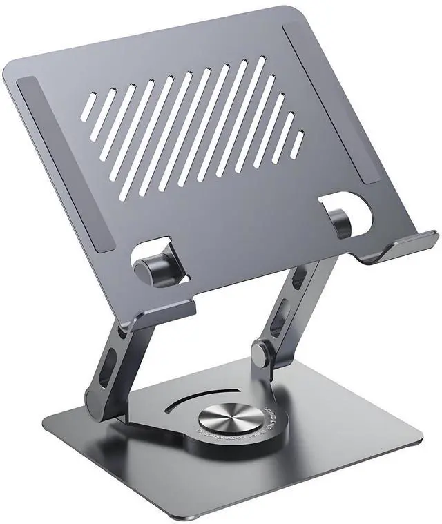 Main image of 360° Rotating Tablet Stand - Adjustable iPad Tablet Holder for Desk, Foldable iPad Swivel Stand for Home & Office (Slate Gray)