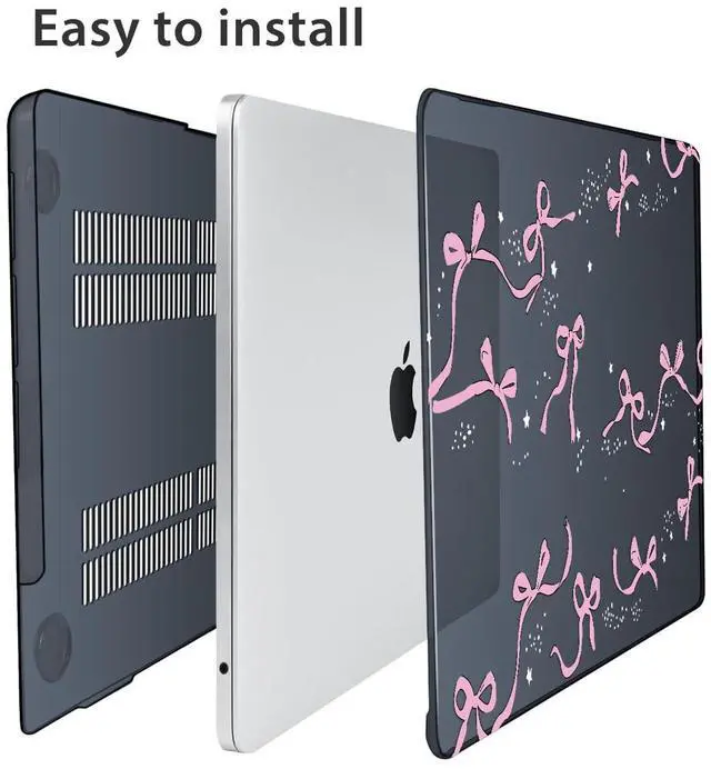 Alt view image 5 of 5 - HOHAIYOO Compatible with MacBook Air 15 inch Case 2025 2024 2023 Release M4 A3241 M3 A3114 M2 A2941 with Liquid Retina Display, Hard Shell Case&Keyboard Cover&Webcam Cover&Screen Protector, Bows-b