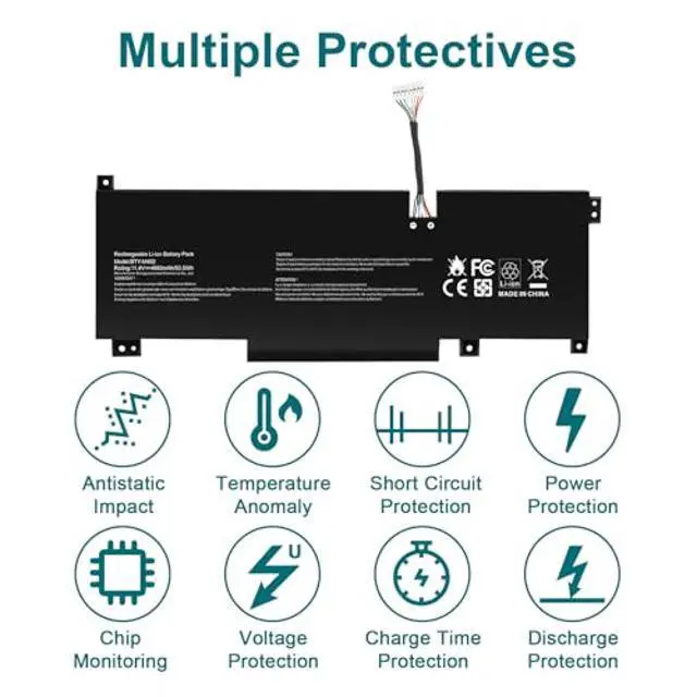 Alt view image 3 of 5 - Futurebatt BTY-M492 Battery Replacement for MSI WF66 WF76 11UI 11UJ Katana GF66 11UD 12UG 12UX GF76 11UE 12UD Crosshair 15 17 A11UCK A11UDK A11UEK Sword 15 A11U A11UD A11UE Pulse GL66 GL76 7506