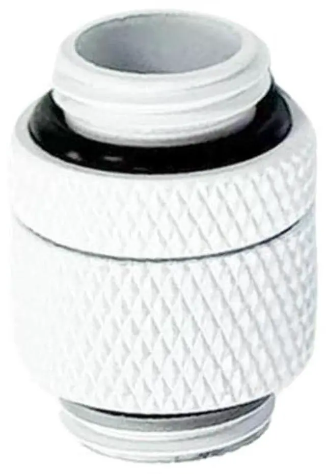 Alt view image 3 of 5 - dracaena.io 6 Pack G1/4" Rotary Male to Male Extender Fittings, Nickel Plated Brass Compression Connectors with O Rings for PC Water Cooling Loop, Liquid Cooling Tube Fittings, White