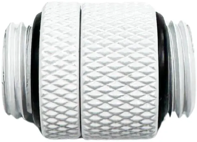 Alt view image 4 of 5 - dracaena.io 6 Pack G1/4" Rotary Male to Male Extender Fittings, Nickel Plated Brass Compression Connectors with O Rings for PC Water Cooling Loop, Liquid Cooling Tube Fittings, White