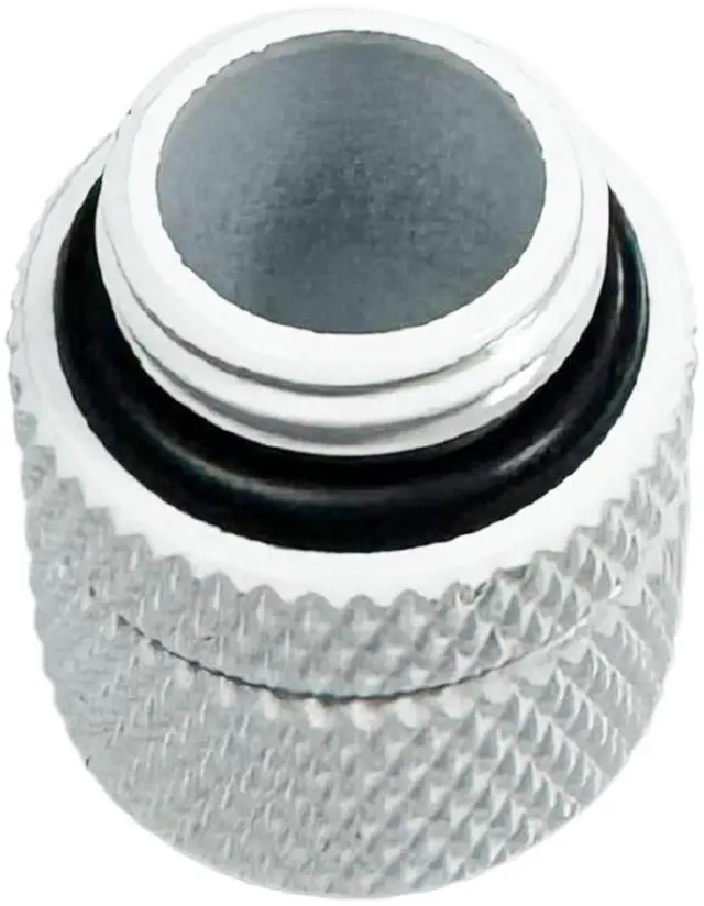 Alt view image 5 of 5 - dracaena.io 6 Pack G1/4" Rotary Male to Male Extender Fittings, Nickel Plated Brass Compression Connectors with O Rings for PC Water Cooling Loop, Liquid Cooling Tube Fittings, White