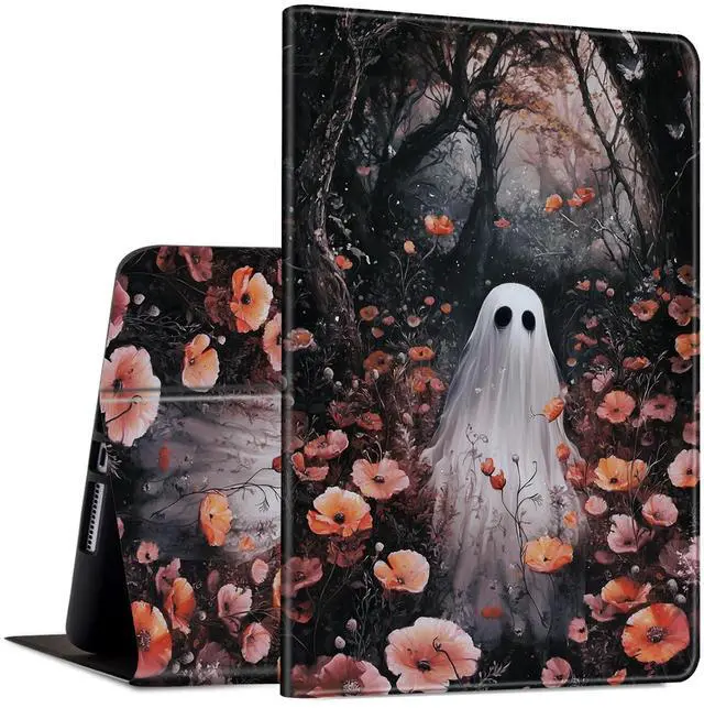 Main image of DHYYDSQZ Case for All-New Amazon Kindle Fire HD 10 & 10 Plus Tablet (13th/11th Generation, 2023/2021 Release) 10.1" PU Leather Slim Adjustable Stand Smart Cover with Auto Sleep/Wake, Forest Ghosts