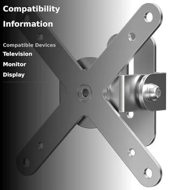 Alt view image 3 of 5 - Stainless Steel Articulating VESA Mount  CTA Low Profile & Articulating VESA 75 x 75 & 100 x 100-mm Mounting Plate for Poles, Walls, and Corners, Weight Capacity 11lbs - For TV's, Monitors & Displays