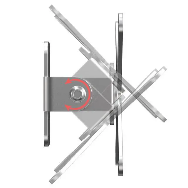 Alt view image 4 of 5 - Stainless Steel Articulating VESA Mount  CTA Low Profile & Articulating VESA 75 x 75 & 100 x 100-mm Mounting Plate for Poles, Walls, and Corners, Weight Capacity 11lbs - For TV's, Monitors & Displays