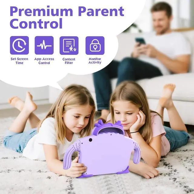 Alt view image 4 of 5 - Kids Tablet 7'' 32GB Tablet for Kids 3-7 Pre-Installed with Children Software Many Offline Content Parents Control, Toddler Tablets with YouTube WiFi Dual Camera, Tablets for Toddlers Gifts Ages 3-12