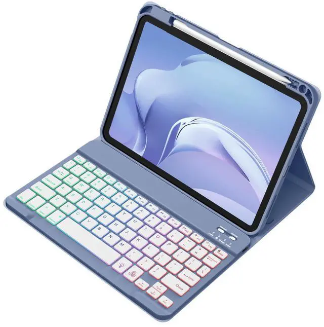 Main image of Akkerds for iPad A16 Case with Keyboard - 7 Colors Backlit Keyboard for iPad 10th Generation/iPad Air 11 Inch - Wireless Folio Cover for iPad Air 10.9 Inch/iPad Pro 11 Inch 2022/2021/2020 (Blue)