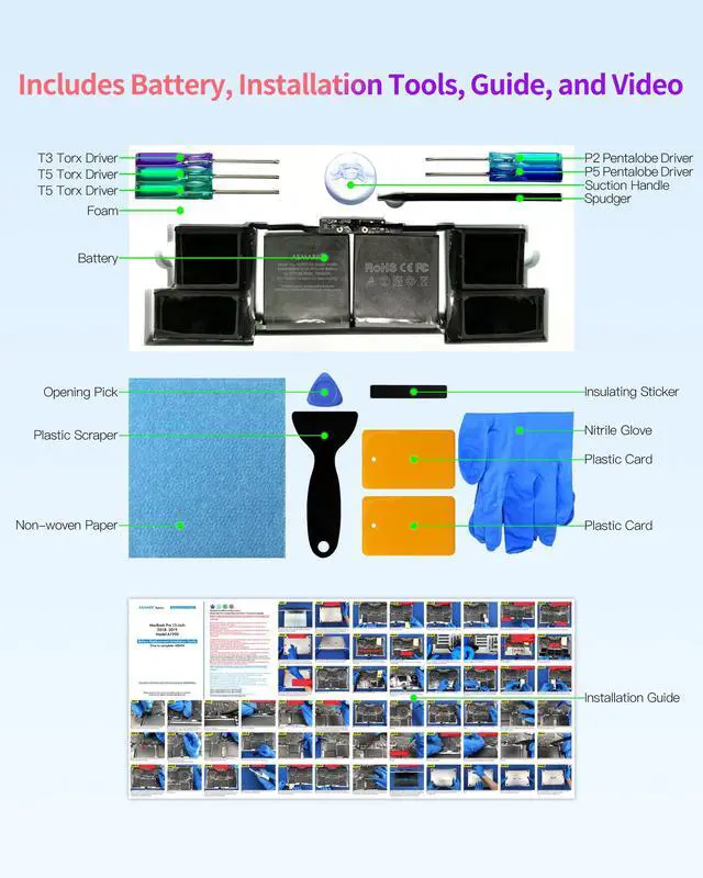 Alt view image 3 of 5 - ASMARK A1953 Battery Replacement for MacBook Pro A1990(2018, 2019) 15-inch