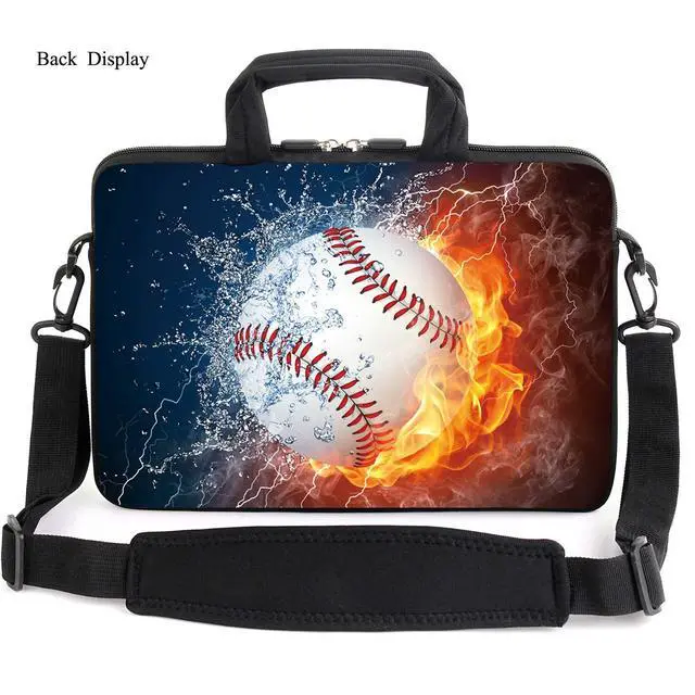 Alt view image 2 of 5 - AMARY 15.4" 15.6" laptop sleeve chromebook case adjustable shoulder strap with handle accessory pocket for men women (Baseball)