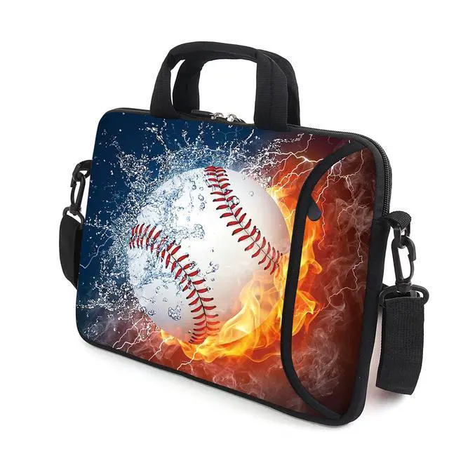 Alt view image 3 of 5 - AMARY 15.4" 15.6" laptop sleeve chromebook case adjustable shoulder strap with handle accessory pocket for men women (Baseball)