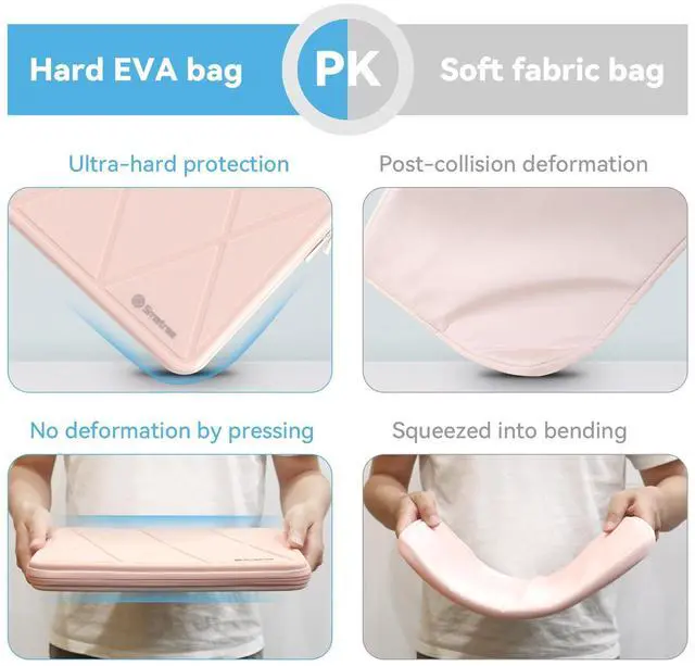 Alt view image 3 of 5 - Smatree Hard EVA Protective Sleeve Case Compatible for 16 inch Samsung Galaxy Book5/4/3 Pro, for Samsung GalaxyBook4/5/3 Pro 360, for Galaxy Book4 Edge/Book4 Ultra/Book3 Ultra Laptop, Pink (X8283P)