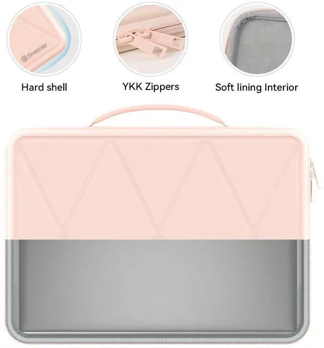 Alt view image 5 of 5 - Smatree Hard EVA Protective Sleeve Case Compatible for 16 inch Samsung Galaxy Book5/4/3 Pro, for Samsung GalaxyBook4/5/3 Pro 360, for Galaxy Book4 Edge/Book4 Ultra/Book3 Ultra Laptop, Pink (X8283P)