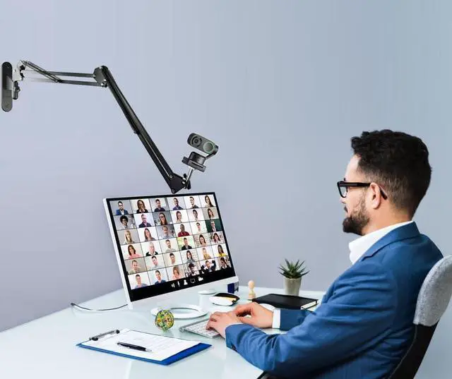 Alt view image 2 of 5 - Link-2C Webcam Wall-Mount Holder Stand Compatible with Insta360 Link 2 / Link 2C / Link PTZ 4K Webcams and X4 X3 X2 Action Cameras