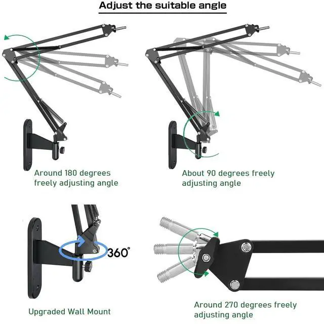 Alt view image 3 of 5 - Link-2C Webcam Wall-Mount Holder Stand Compatible with Insta360 Link 2 / Link 2C / Link PTZ 4K Webcams and X4 X3 X2 Action Cameras
