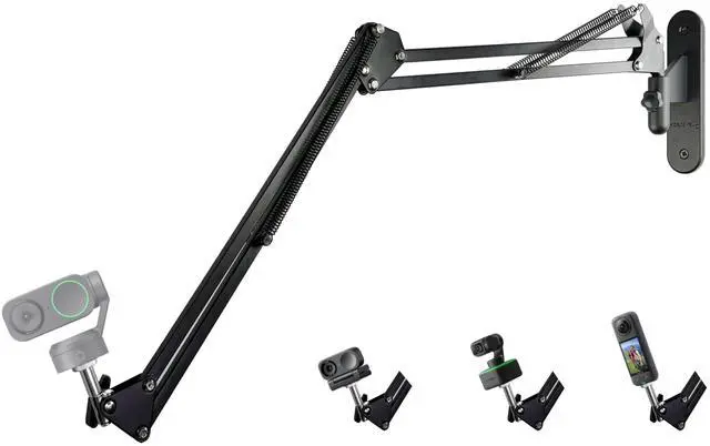 Main image of Link-2C Webcam Wall-Mount Holder Stand Compatible with Insta360 Link 2 / Link 2C / Link PTZ 4K Webcams and X4 X3 X2 Action Cameras