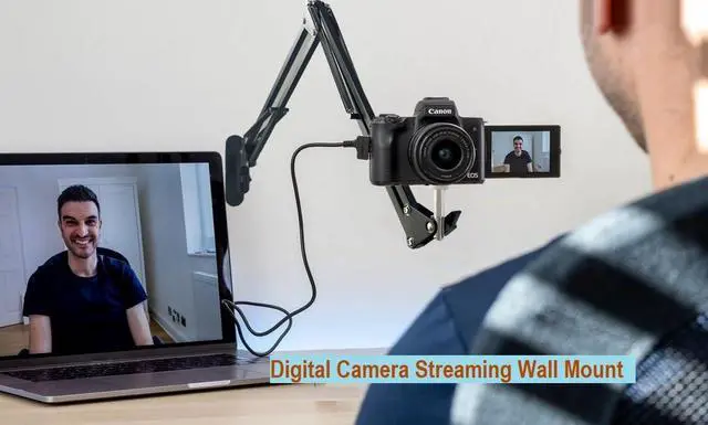 Alt view image 5 of 5 - Link-2C Webcam Wall-Mount Holder Stand Compatible with Insta360 Link 2 / Link 2C / Link PTZ 4K Webcams and X4 X3 X2 Action Cameras