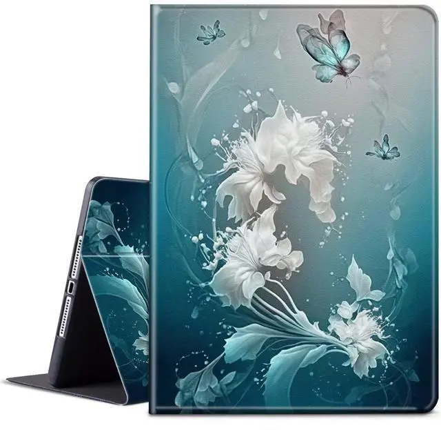 Main image of for Galaxy Tab S7 FE 5G Case 2021 PU Leather Smart Cover with Adjustable Stand & Auto Wake/Sleep Case for Samsung Galaxy S7 FE 5G/S8 Plus/S7 Plus 12.4 inch - Blue Art Butterflies