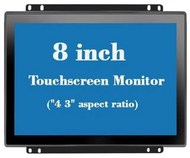 Main image of RIUIIN 8 Inch Open Frame Capacitive Touchscreen Monitor, 1024x768 Resolution 4:3 Aspect Ratio Waterproof IP65,VESA+Panel Mount, for Kiosk, Automation, POSVendingHMI and Digital Signage 7x24h Work