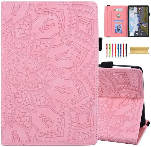 Main image of Dteck Case for All-New Amazon Fire HD 10 and 10 Plus Tablet (13th/11th Generation, 2023/2021 Release),PU Leather Slim Folding Stand Cover with Pencil Holder Shockproof Magnetic Card Slots Shell,Pink