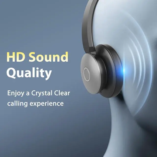 Alt view image 4 of 5 - USB Headset with Microphone for PC, Headset with Mic, Computer Headset with Noise Canceling Microphone for Laptop, Wired Headphones with Mic for Work from Home/Call Center/Open Office