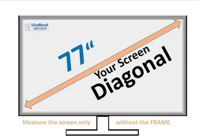 Alt view image 3 of 5 - 77 inch Blue Light and Damage TV Screen Protector. Protection Shield & Anti-Blue Light Filter Blocking UV for LCD LED 4K OLED QLED (67.7 x 39.2 inch)