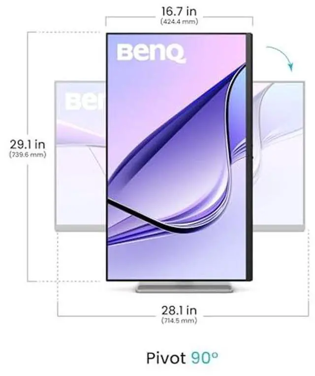 Alt view image 2 of 5 - BenQ MA320U 32 4K 3840x2160 Monitor for MacBook® Pro/Air, Dual USB-C, 90W Power Delivery, Mac Color Match, USB Hub, Brightness & Volume Control on Mac, Height & Tilt Adjustable Stand, P3 Color Gamut