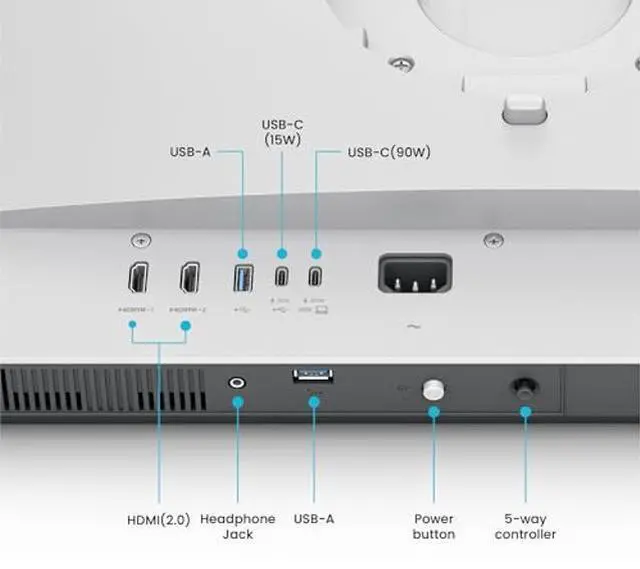 Alt view image 3 of 5 - BenQ MA320U 32 4K 3840x2160 Monitor for MacBook® Pro/Air, Dual USB-C, 90W Power Delivery, Mac Color Match, USB Hub, Brightness & Volume Control on Mac, Height & Tilt Adjustable Stand, P3 Color Gamut